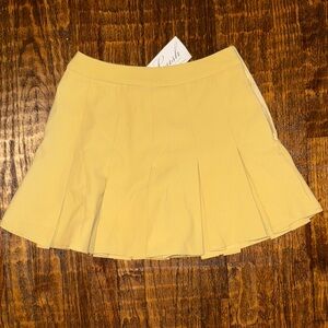 Blue Blush Pale Yellow Pleated Mini Skirt – Lush Lounge | Skater Preppy Grunge